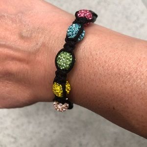 Crystal Ball Rope Bracelet